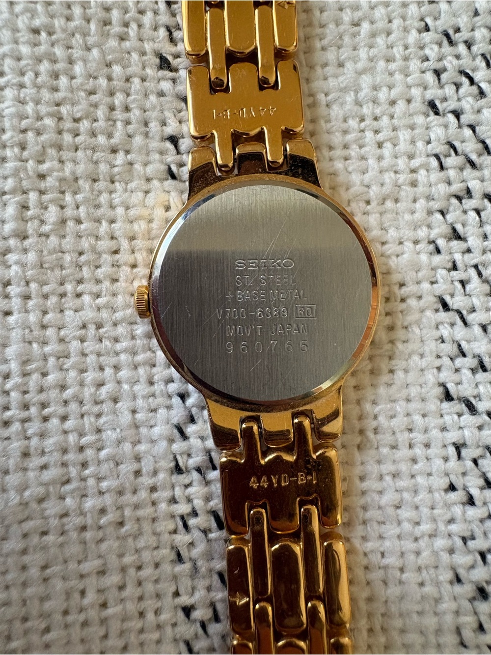 Seiko Gold Tone Stainless Steel Bracelet Watch
